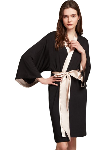 Kadın Siyah Sabahlık 2021