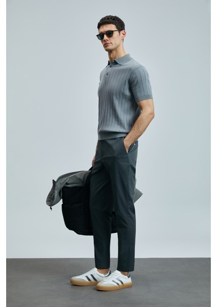 Alex Smart Erkek Chino Pantolon Slim Fit Siyah