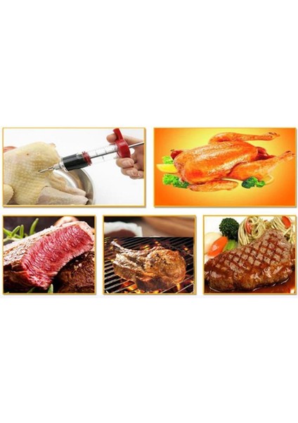 Et Marine Enjektör Set Paslanmaz Çelik 3 Iğne Baharat Sos Şırınga indirimleri