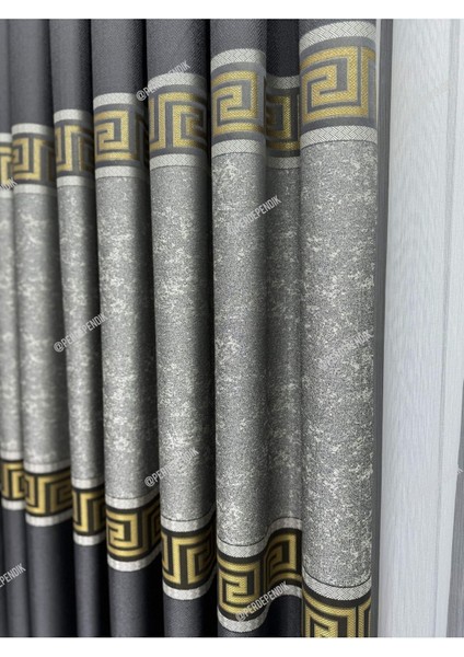 Fon Perde, Elegans Seri,göbek Orta Desen,versace ,blackout,taç,karartma,brilant(Tek Kanat)