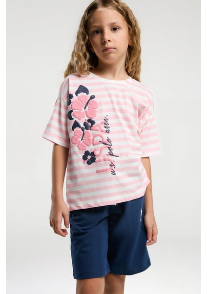 Kız Çocuk Şortlu Takım - Pembe modelleri