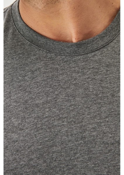 Bisiklet Yaka T-Shirt Gri Renk Erkek Tişört fırsatları
