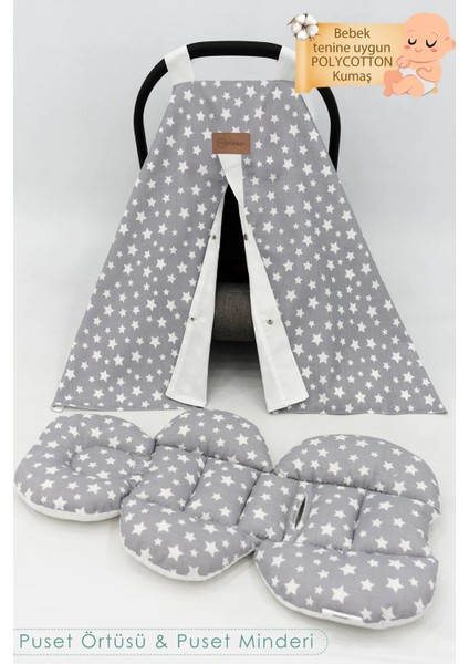 Stars 6 Parça Babynest Set Gri fırsatları