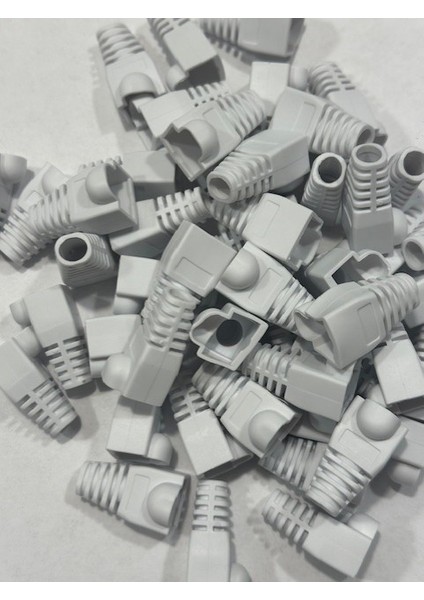 Beyaz RJ45 Kılıf Beyaz Cat6 Kılıf Beyaz Cat5 Kılıf 100 Adet