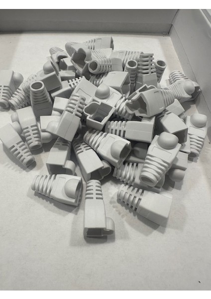 Beyaz RJ45 Kılıf Beyaz Cat6 Kılıf Beyaz Cat5 Kılıf 100 Adet