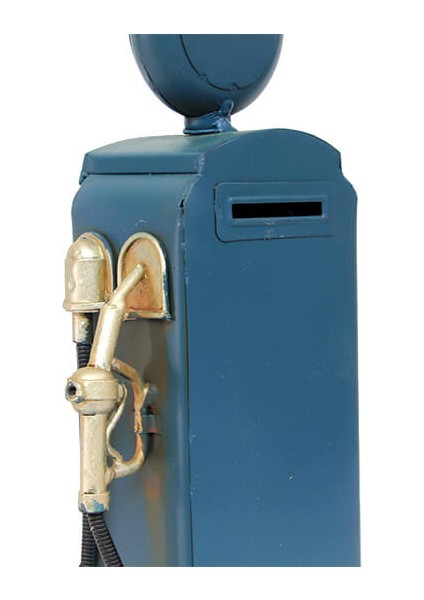 Metal Eski Benzin Pompası Obje Kumbara 25CM
