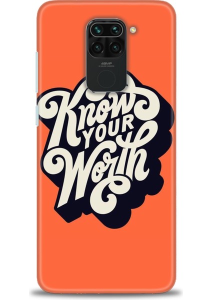 Xiaomi Redmi Note 9 Kılıf Hd Baskılı Kılıf - Know Your Worth