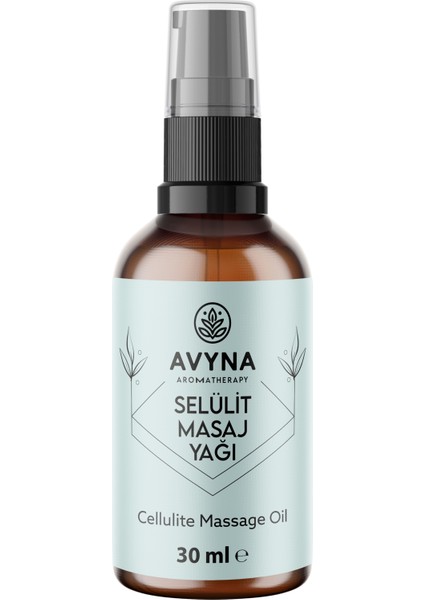 Selülit Masaj Yağı 30 ml Cam Şişede %100 Saf ve Doğal (Cellulite Massage Oil)