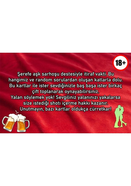 Şerefe Aşk Sarhoşu Shot Oyunu Büyük Boy