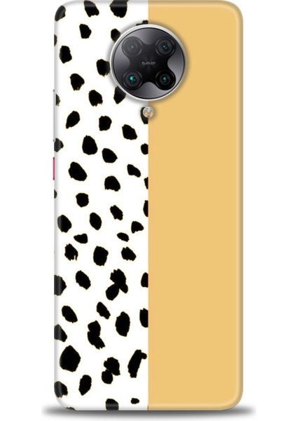 Xiaomi Poco F2 Pro Kılıf Hd Baskılı Kılıf - Sarı ve Puantiye