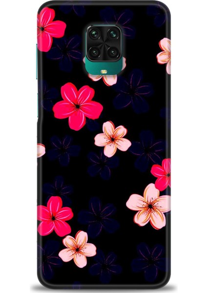 Xiaomi Redmi Note 9 Pro Kılıf Hd Baskılı Kılıf - Pembe Mavi Çiçekler