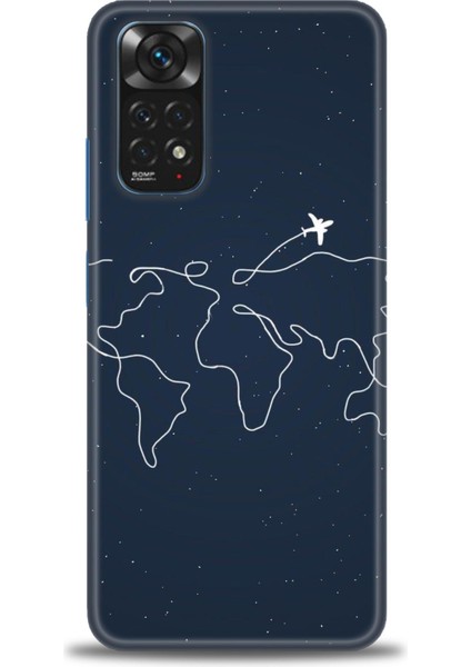 Xiaomi Redmi Note 12 4g Kılıf Hd Baskılı Kılıf - Uçak ve Dünya