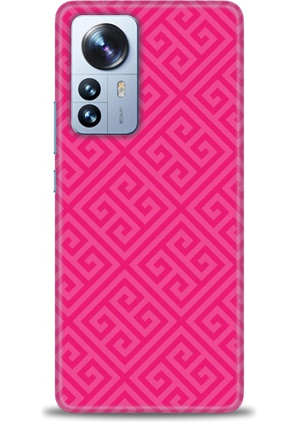 Xiaomi Mi 12 Lite Kılıf Hd Baskılı Kılıf - Pembe Mozaik