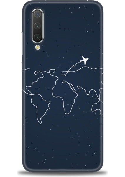 Xiaomi Mi 9 Se Kılıf Hd Baskılı Kılıf - Uçak ve Dünya