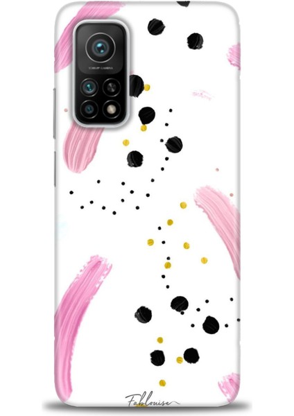 Xiaomi Mi 10T Pro Kılıf Hd Baskılı Kılıf - Pembe ve Benekler