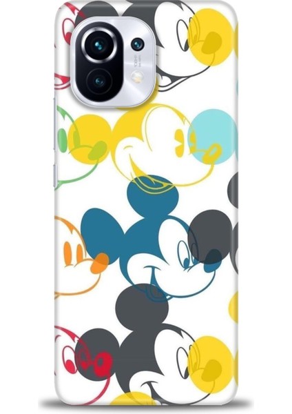 Xiaomi Mi 11 Kılıf Hd Baskılı Kılıf - Renkli Mickey Mouse