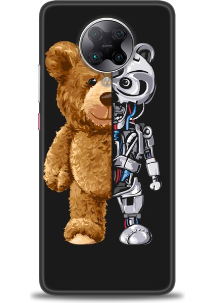 Xiaomi Poco F2 Pro Kılıf Hd Baskılı Kılıf - Ayı ve Iskeleti