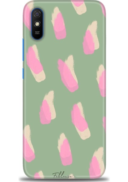Xiaomi Redmi 9A Kılıf Hd Baskılı Kılıf - Pembe Krem