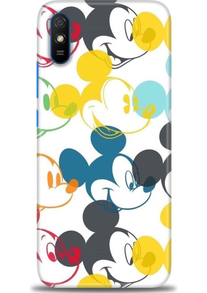 Xiaomi Redmi 9A Kılıf Hd Baskılı Kılıf - Renkli Mickey Mouse