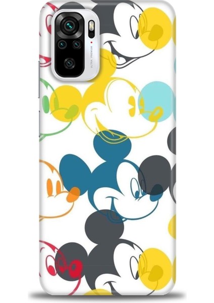 Xiaomi Redmi Note 10 Kılıf Hd Baskılı Kılıf - Renkli Mickey Mouse