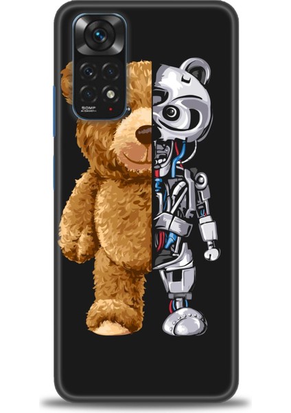 Xiaomi Redmi Note 11S Kılıf Hd Baskılı Kılıf - Ayı ve Iskeleti