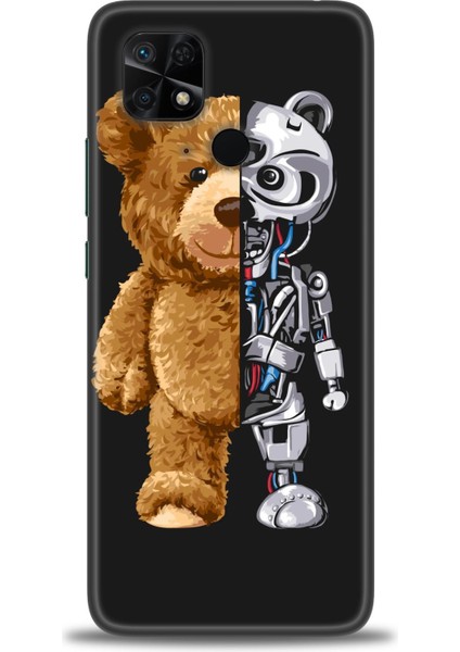 Xiaomi Redmi 10C Kılıf Hd Baskılı Kılıf - Ayı ve Iskeleti
