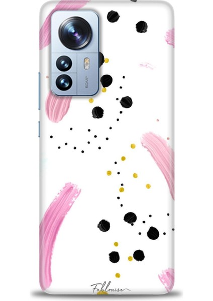 Xiaomi Poco X5 Pro Kılıf Hd Baskılı Kılıf - Pembe ve Benekler