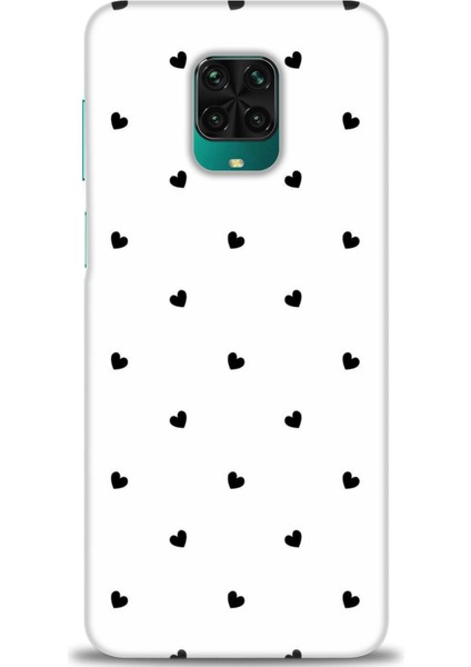 Xiaomi Redmi Note 9 Pro Kılıf Hd Baskılı Kılıf - Siyah Kalpler