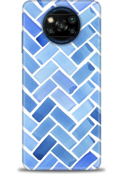 Xiaomi Poco X3 Nfc Kılıf Hd Baskılı Kılıf - Mavi