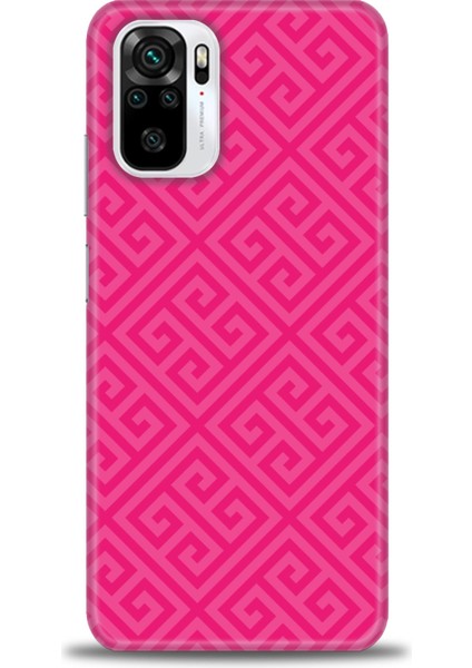 Xiaomi Redmi Note 10S Kılıf Hd Baskılı Kılıf - Pembe Mozaik