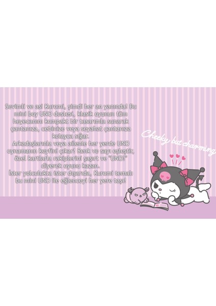 Uno Kuromi Mini Oyun Kartı modelleri