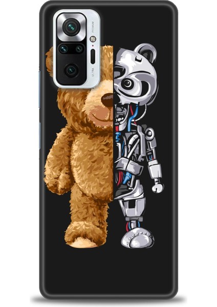 Xiaomi Redmi Note 10 Pro Kılıf Hd Baskılı Kılıf - Ayı ve Iskeleti