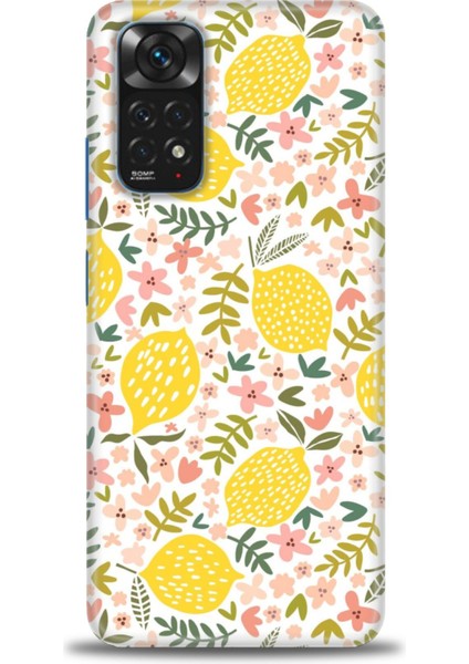 Xiaomi Redmi Note 12 4g Kılıf Hd Baskılı Kılıf - Limon ve Çiçekler