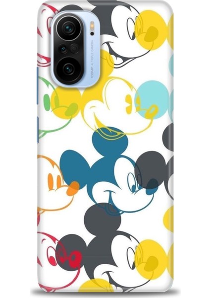 Xiaomi Poco F3 Kılıf Hd Baskılı Kılıf - Renkli Mickey Mouse