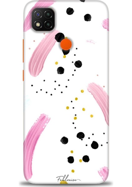Xiaomi Redmi 9c Kılıf Hd Baskılı Kılıf - Pembe ve Benekler