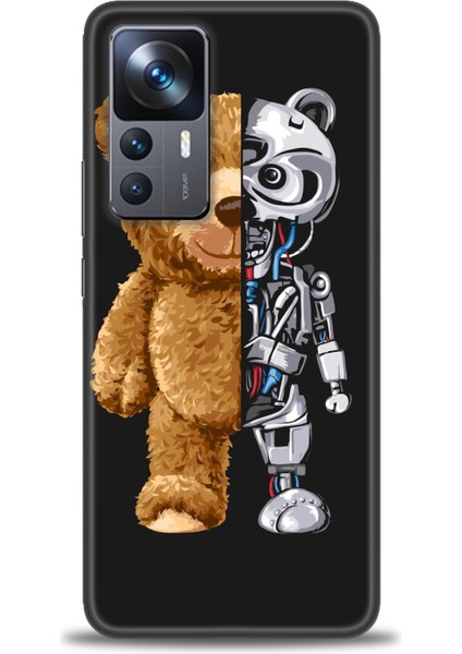 Xiaomi Mi 12T Pro Kılıf Hd Baskılı Kılıf - Ayı ve Iskeleti