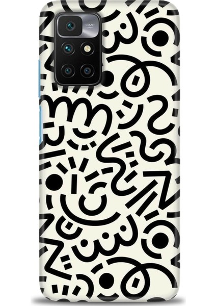 Xiaomi Redmi 10 Kılıf Hd Baskılı Kılıf - Siyah Beyaz