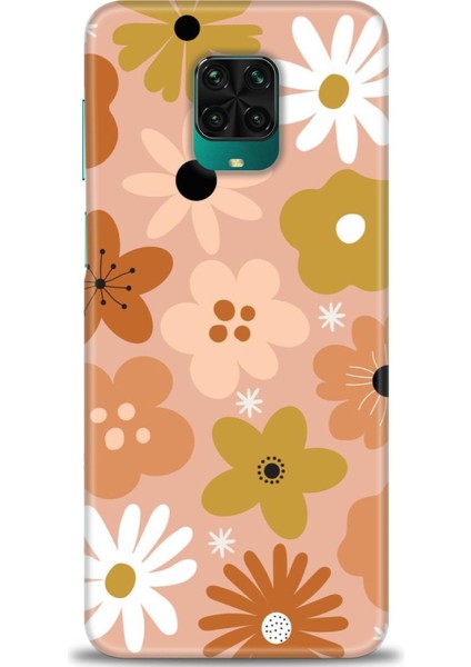 Xiaomi Redmi Note 9 Pro Kılıf Hd Baskılı Kılıf - Kahveli Çiçekler