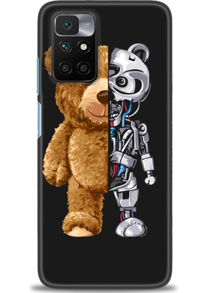 Xiaomi Redmi 10 Kılıf Hd Baskılı Kılıf - Ayı ve Iskeleti