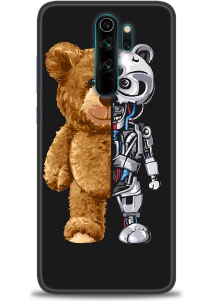 Xiaomi Redmi Note 8 Pro Kılıf Hd Baskılı Kılıf - Ayı ve Iskeleti