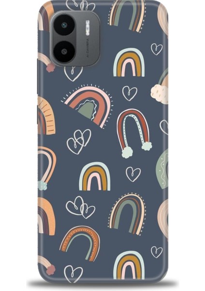 Xiaomi Redmi A1 Kılıf Hd Baskılı Kılıf - Gökyüzü Kalp