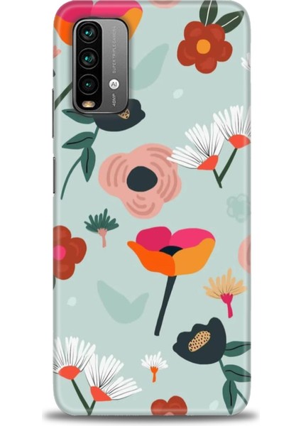 Xiaomi Redmi 9t Kılıf Hd Baskılı Kılıf - Çiçekli Dallar