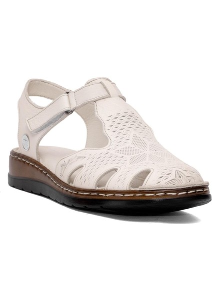D25YS-2550 Kadın Deri Önü Kapalı Comfort Sandalet Taba