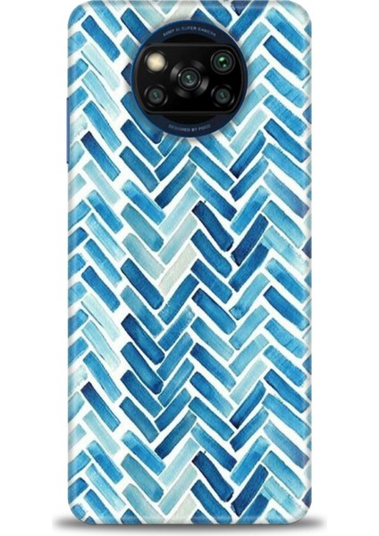 Xiaomi Poco X3 Pro Kılıf Hd Baskılı Kılıf - Mavi Çizgiler