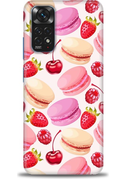 Xiaomi Redmi Note 12 4g Kılıf Hd Baskılı Kılıf - Makaron ve Çilekler