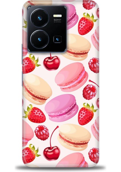 Xiaomi Redmi Note 12 Pro 5g Kılıf Hd Baskılı Kılıf - Makaron ve Çilekler
