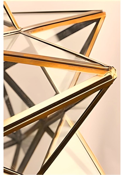 Mira Model Yıldız Gold Renk Kaplama Metal Salon Yatak Mutfak Hol Modern Tavan Plafonyer Avize