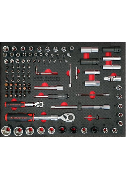240 Parça Dolu Takım Dolabı 7 Çekmece Medium Paket Özel Seri