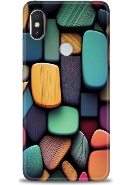 Xiaomi Redmi Note 6 Pro Kılıf Hd Baskılı Kılıf - Renkli Taşlar