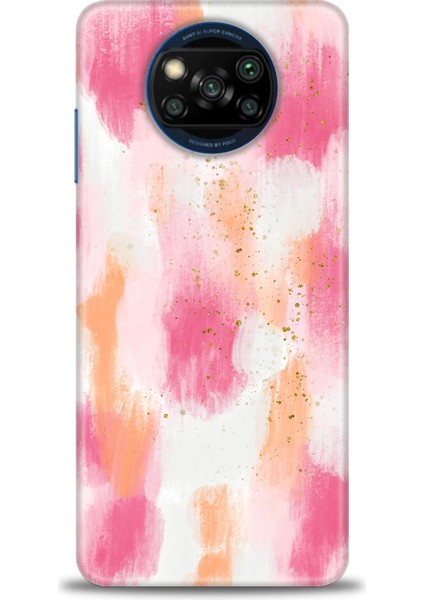 Xiaomi Poco X3 Nfc Kılıf Hd Baskılı Kılıf - Pembe Palet